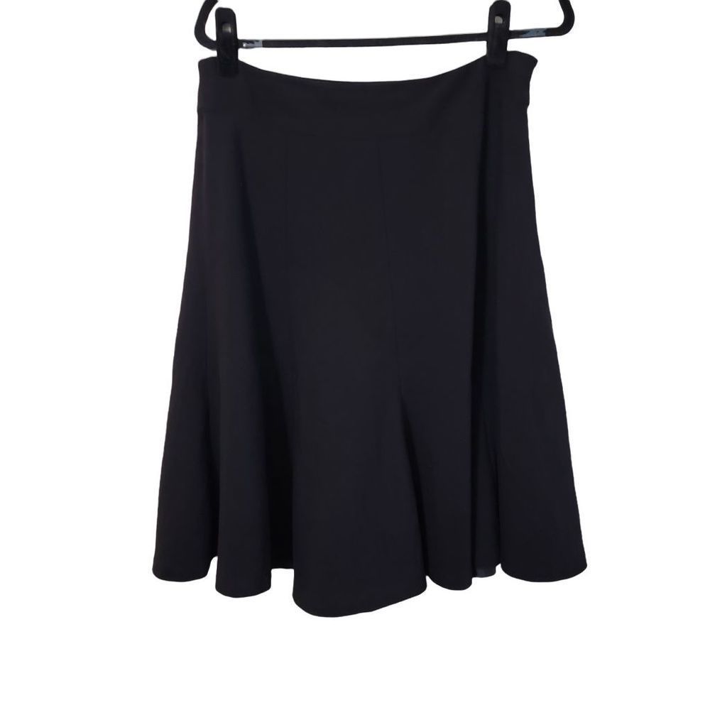Rafaella Size 12 Black Flare Skirt Womens
